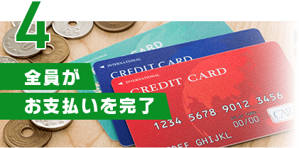 全員がお支払いを完了